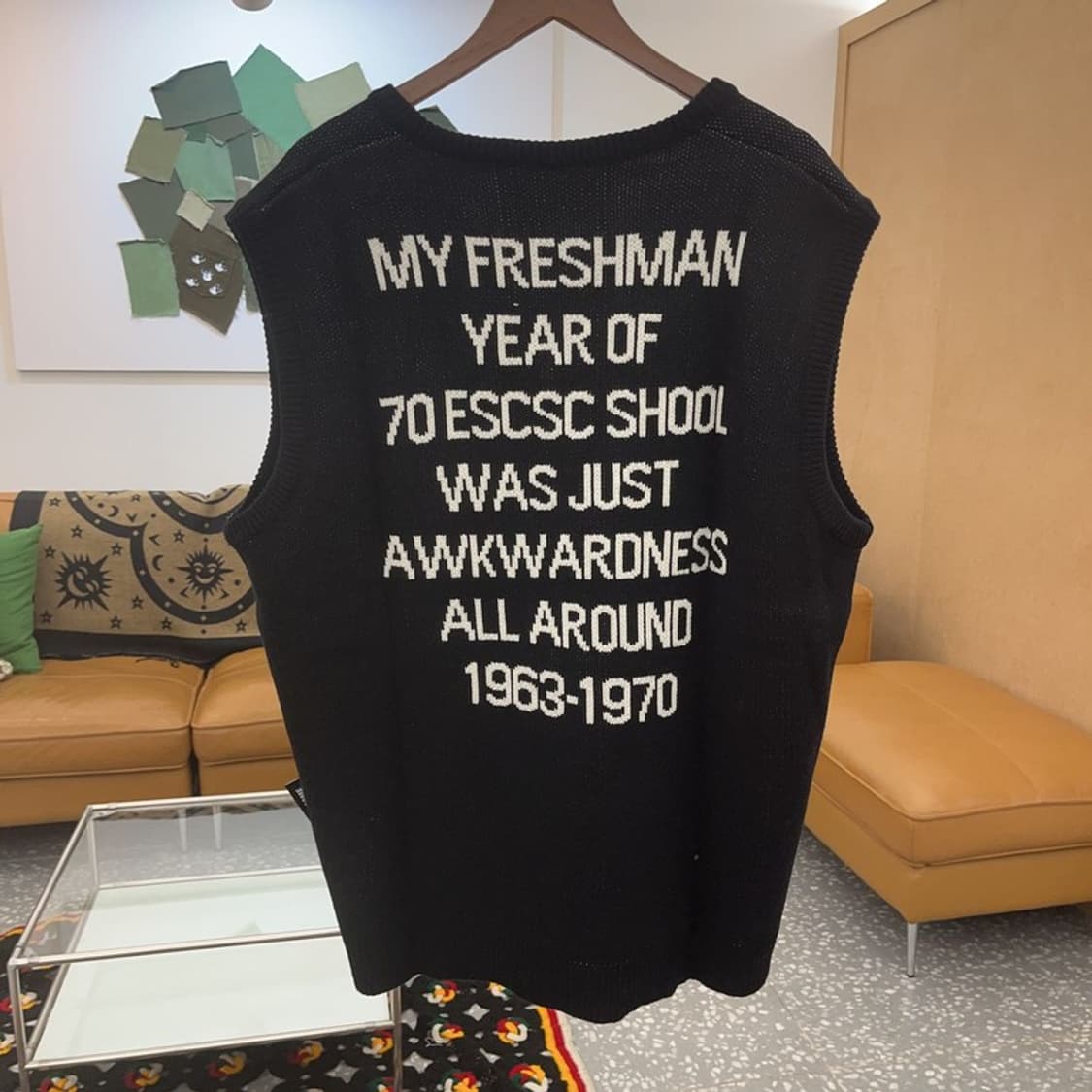 ESC스튜디오 스트릿 힙합 레터링 니트 조끼 베스트 105 C07960 상품이미지4