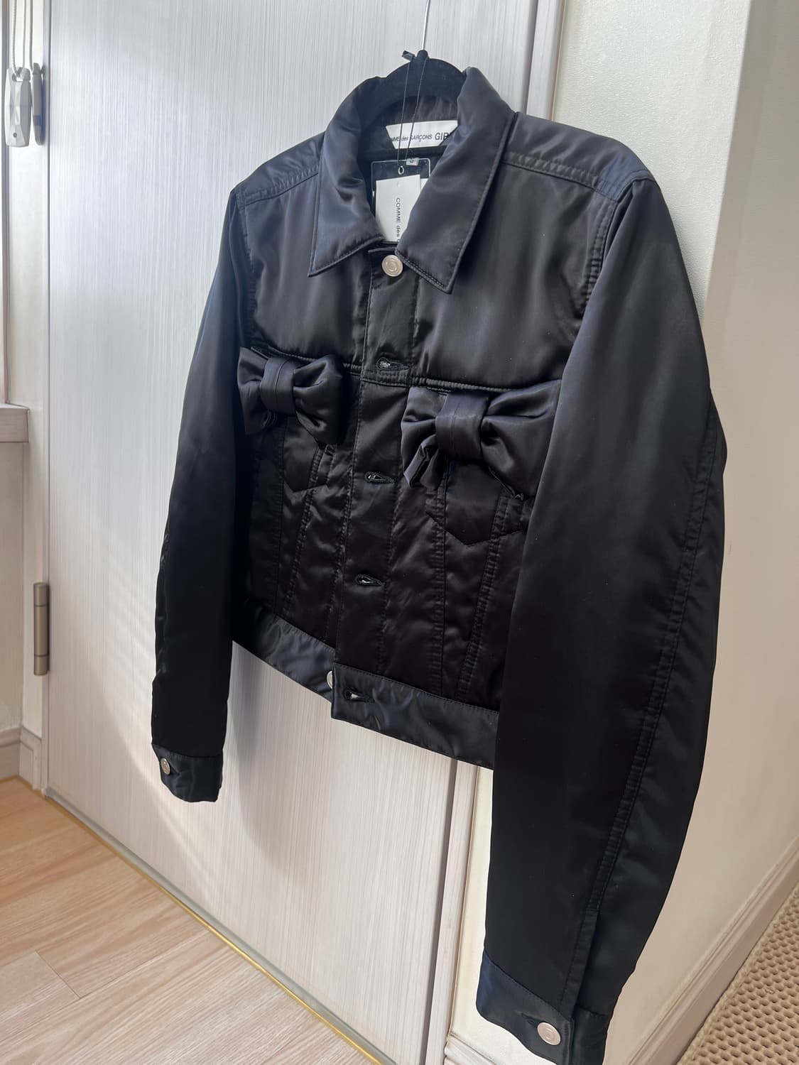 꼼데가르송걸 리본 트러커 자켓 S 상품이미지1