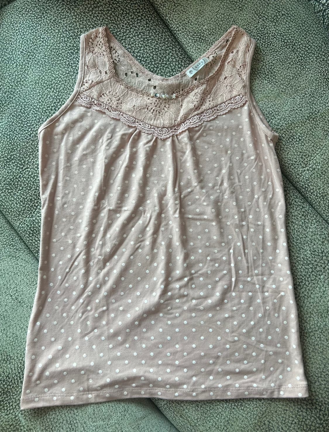 엑시즈팜 도트 슬리브리스 나시 상품이미지1