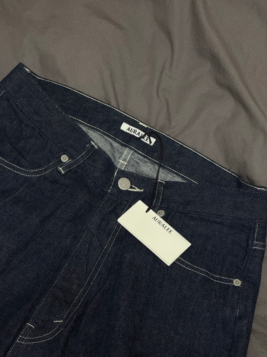 [30] 오라리 우메다 한큐 익스클루시브 셀비지 라이트데님 인디고 상품이미지4