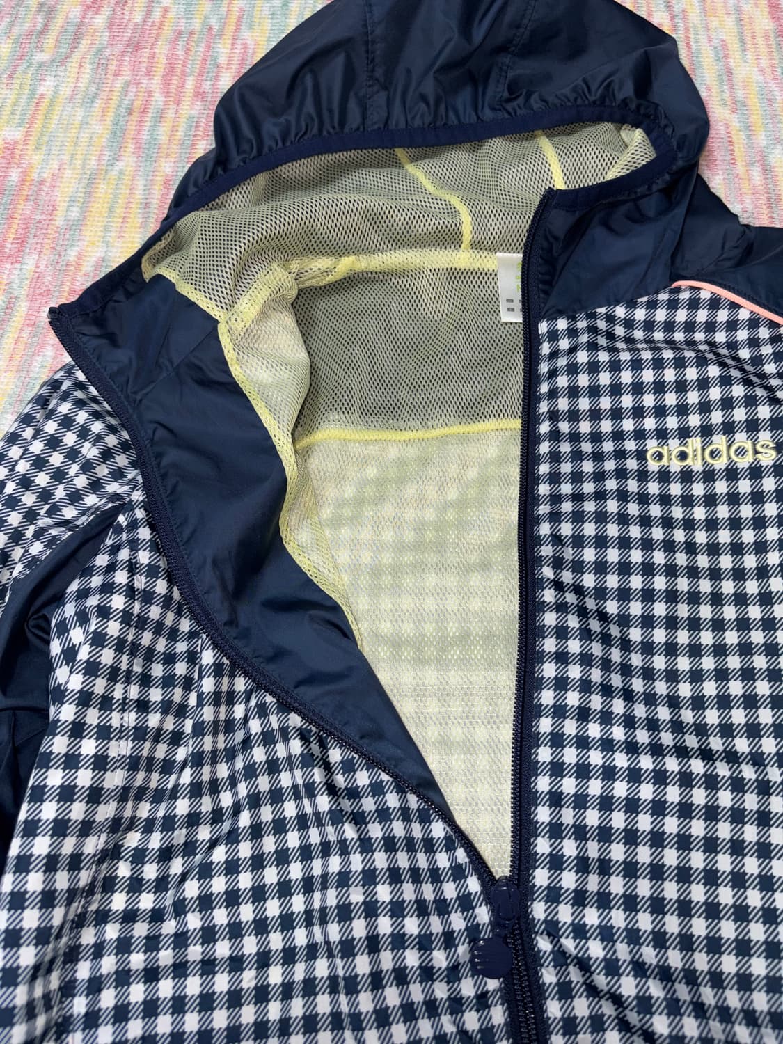 아디다스 네이비 체크 바람막이  상품이미지8