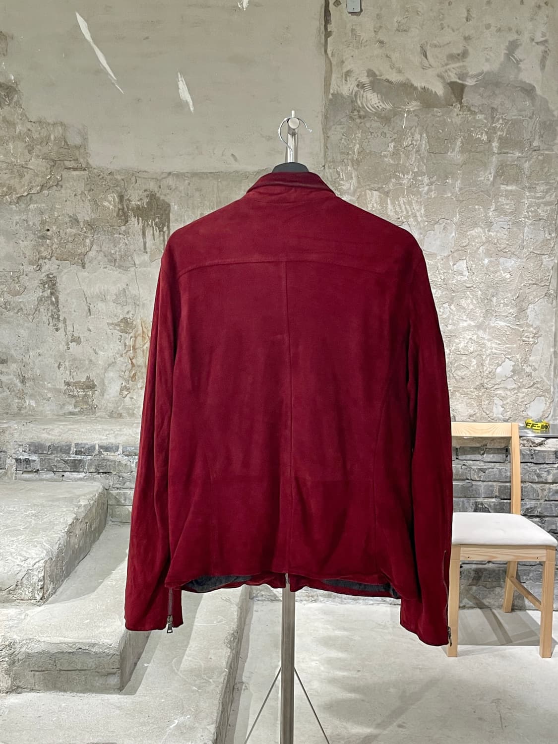 존 바바토스 딥 레드 유틸리티 투 웨이 스웨이드 자켓 상품이미지6