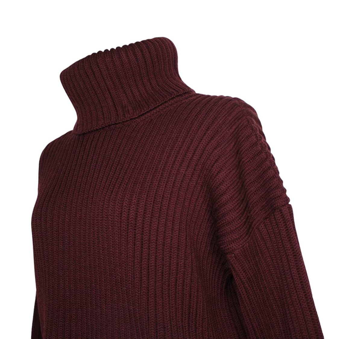 구찌 버건디 순모 터틀넥 니트 상의 77 상품이미지4