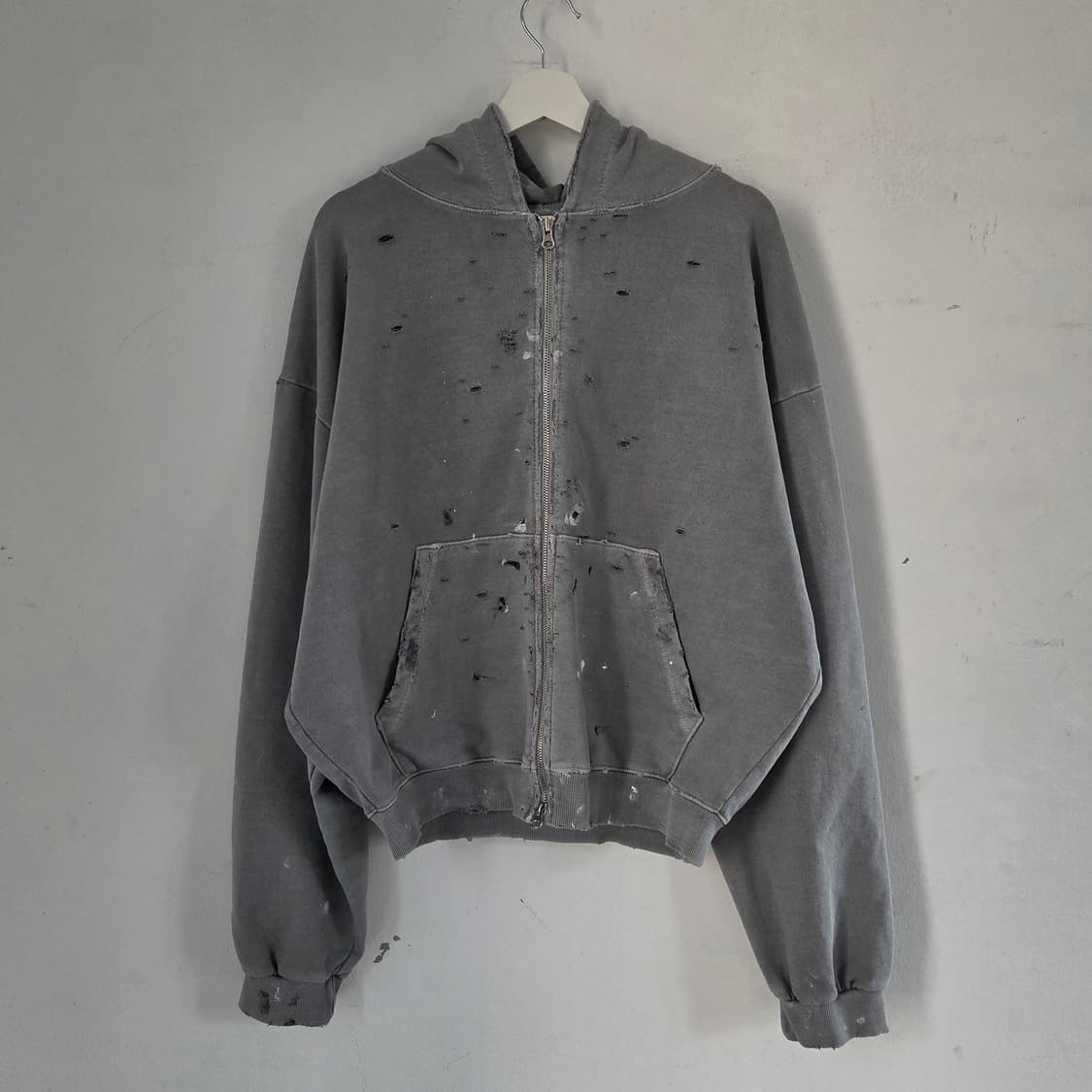 빈티지 워싱 후드 집업 상품이미지4