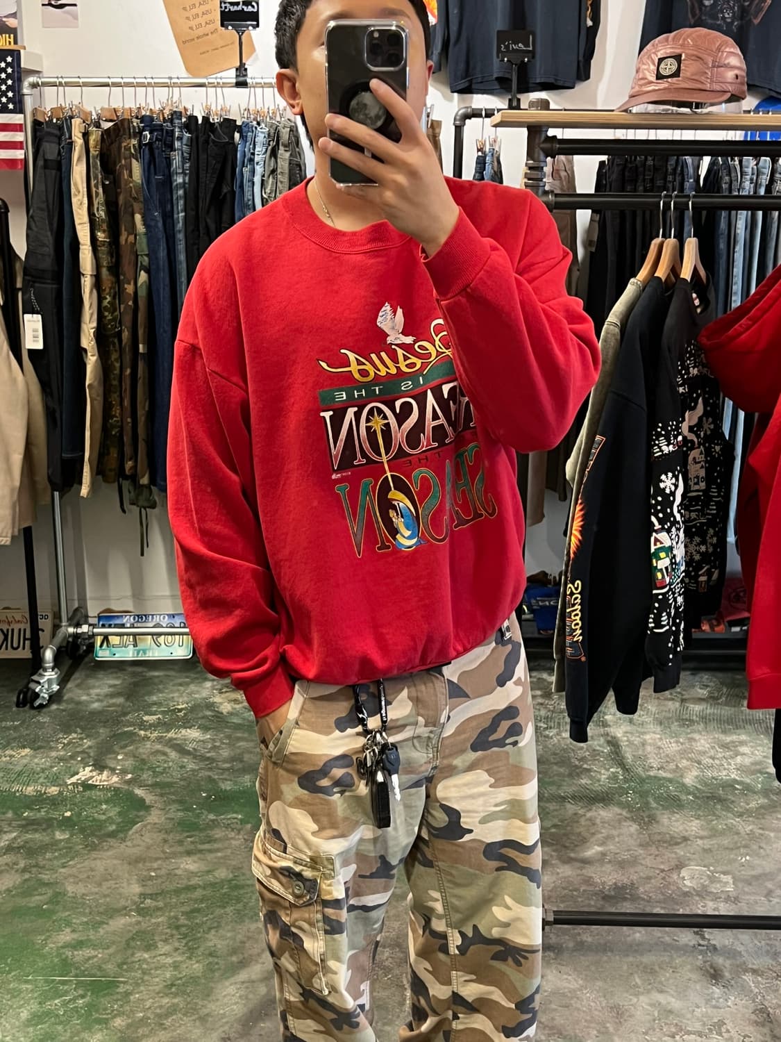 90s [XL] USA LEE 홀리데이 크리스마스 그래픽 빈티지 맨투맨 상품이미지8