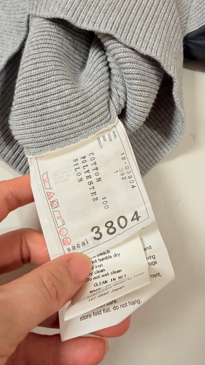 사카이sacai 러플 패널 크루넥풀오버 맨투맨니트 정가 899,000원 상품이미지7