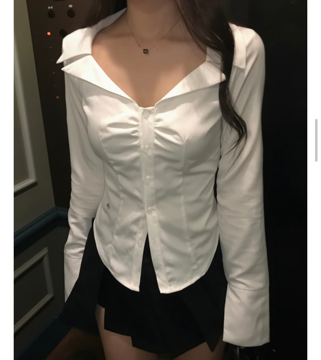 클라우드이모션 아일렛 셔츠 코르셋 상품이미지1