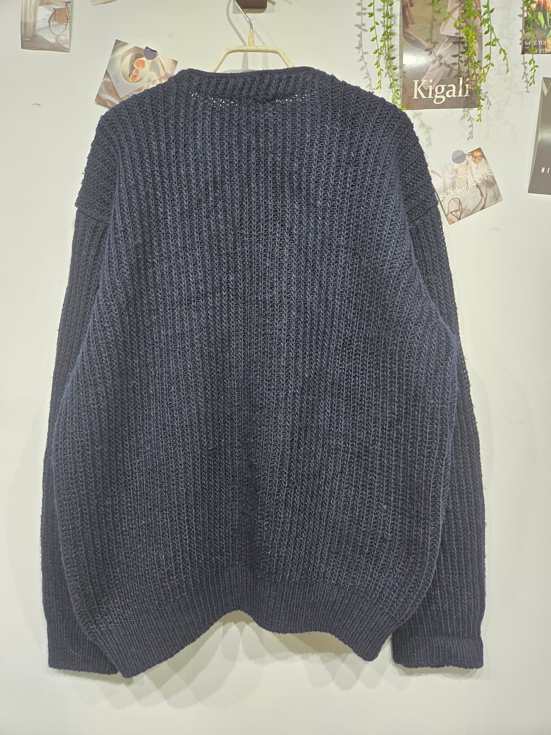 요지 야마모토 네이비 니트 가디건 상품이미지4