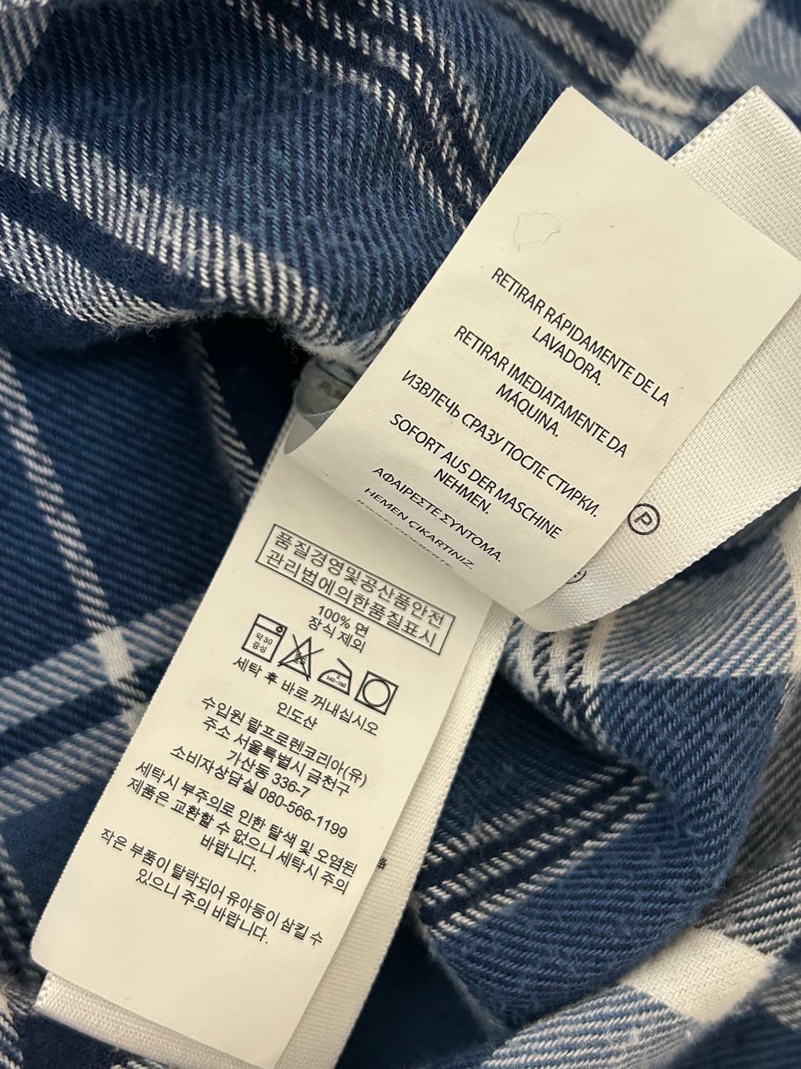 폴로 랄프로렌 블루 체크 클래식핏 셔츠 상품이미지7