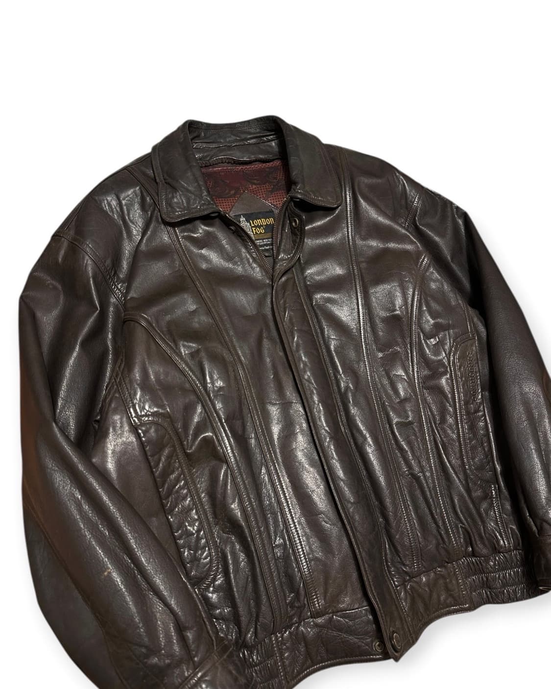 런던포그 딥브라운 리얼레더 A-2 자켓 상품이미지3