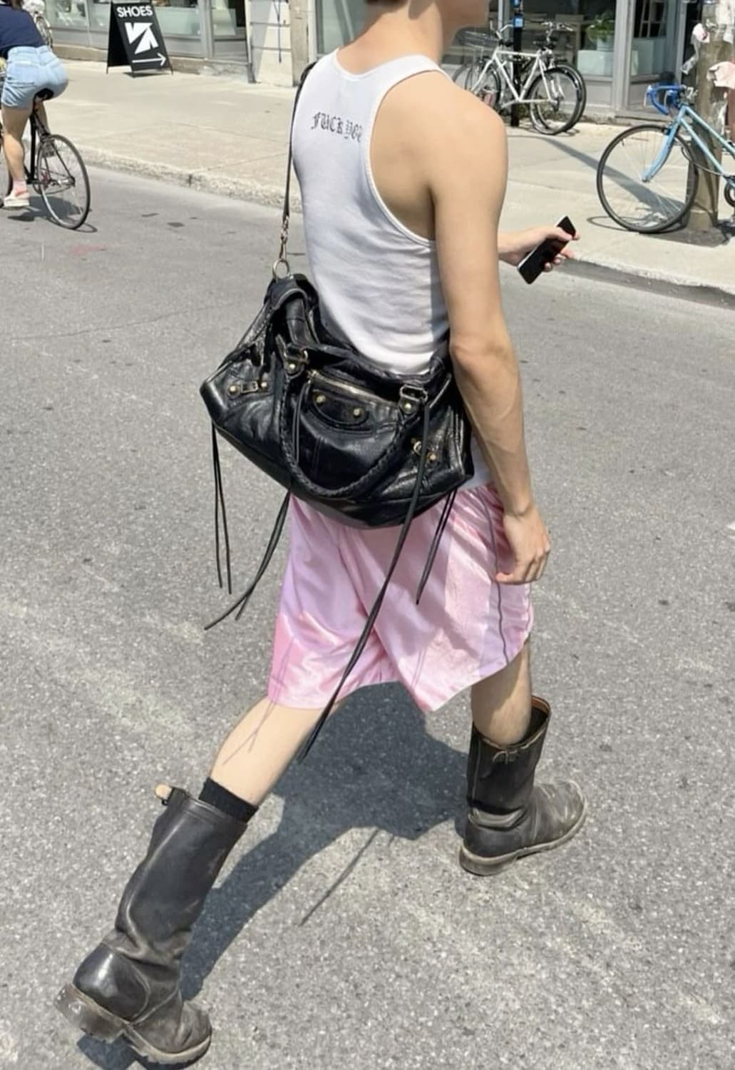 발렌시아가 클래식 모터백 블랙 L 상품이미지9