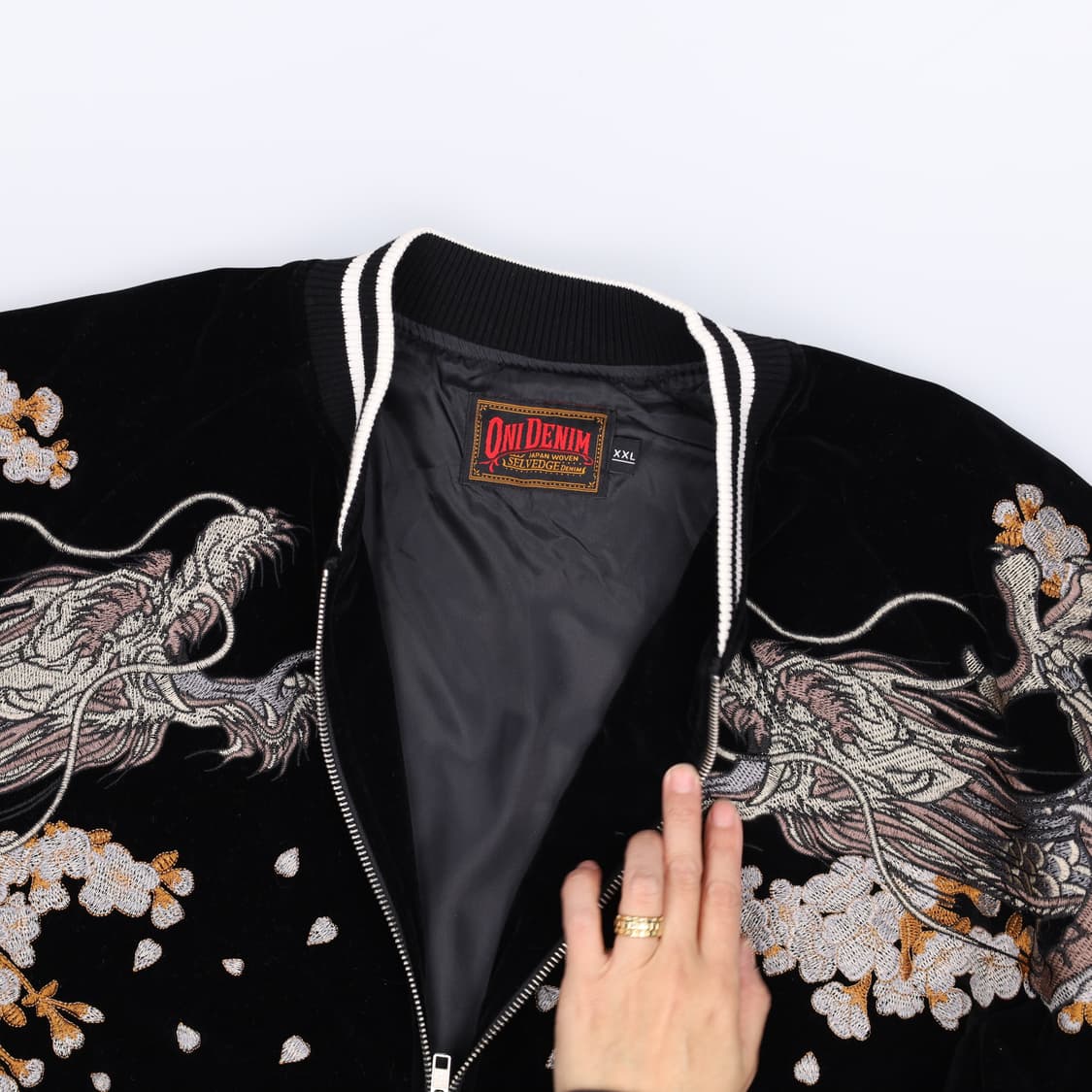 XXL 오니데님 벨벳 드래곤 자켓 0224H1 상품이미지3