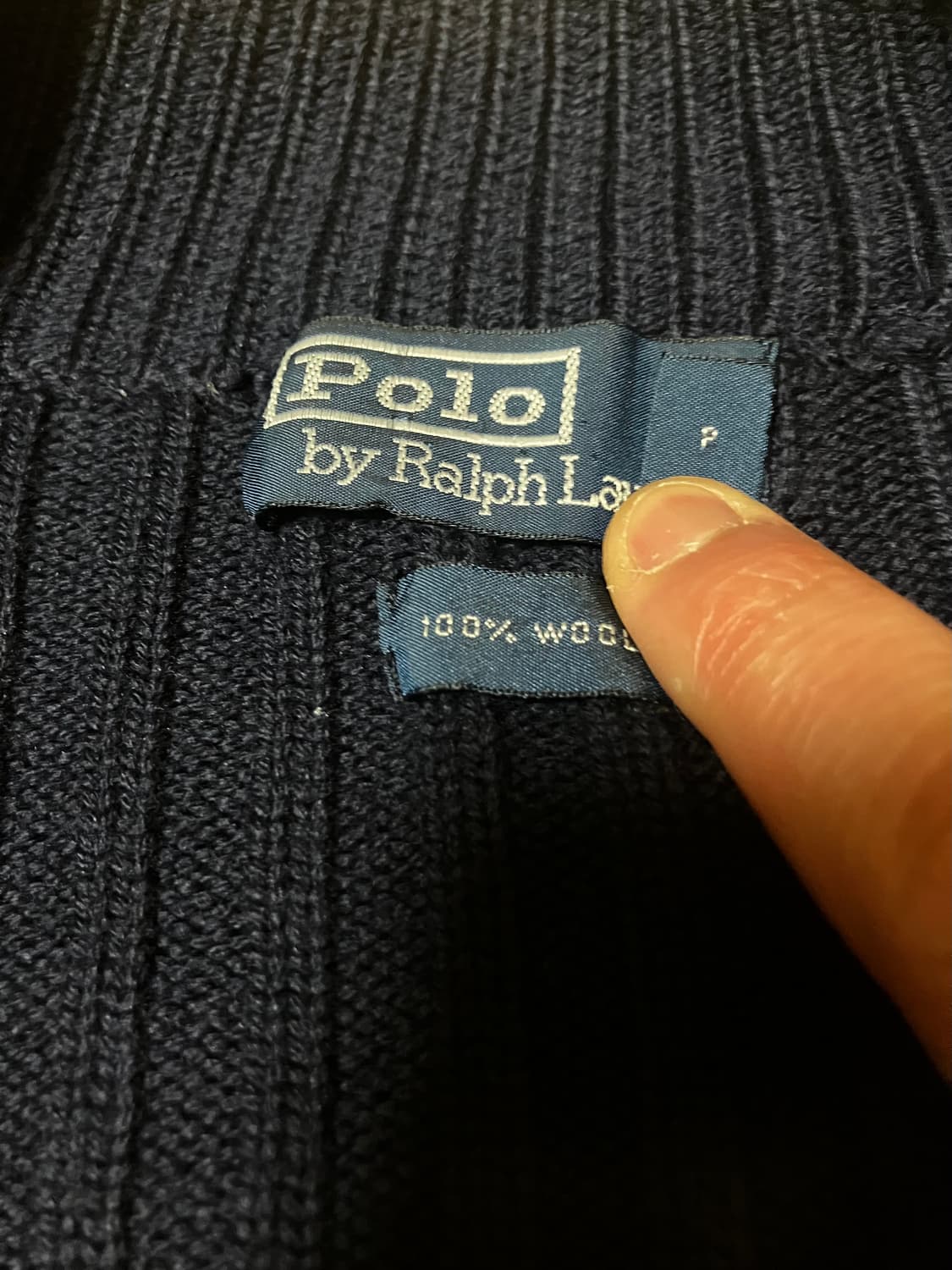 폴로 랄프로렌 네이비 울니트 집업 가디건 105 상품이미지6