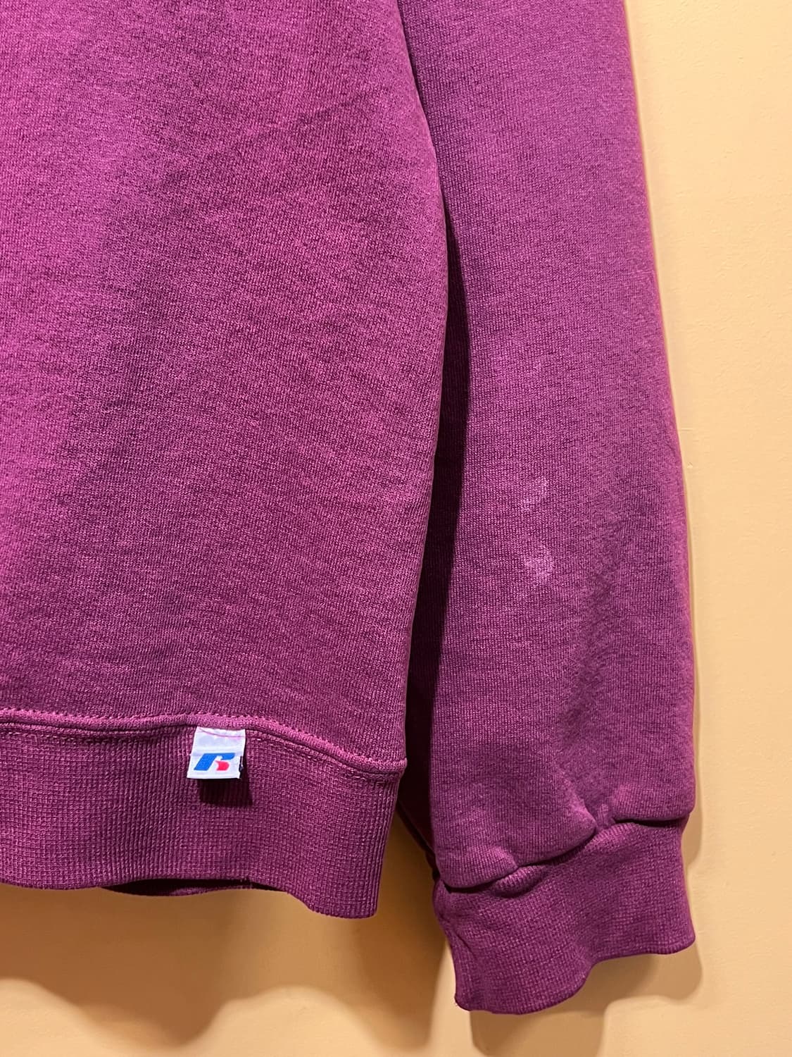 [M] 러셀 애슬레틱 빈티지 무지 맨투맨 버건디 크루넥 스웻셔츠 상품이미지5