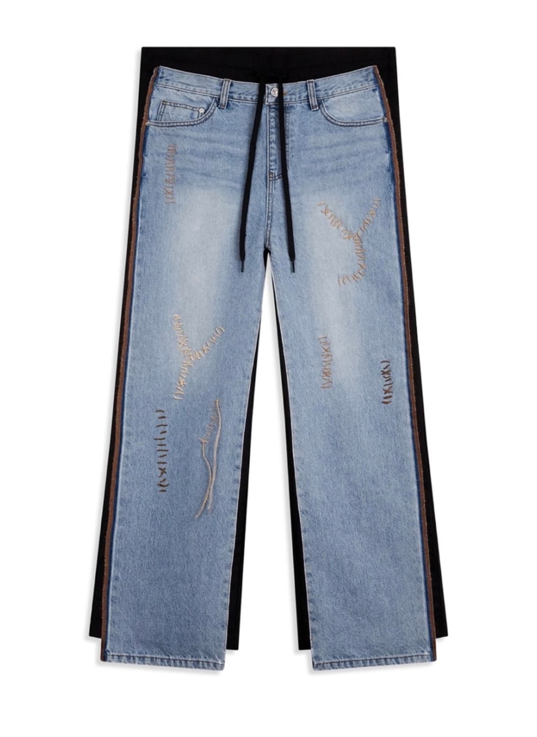 OPEN YY Stitch Front Jeans (BK) 상품이미지1