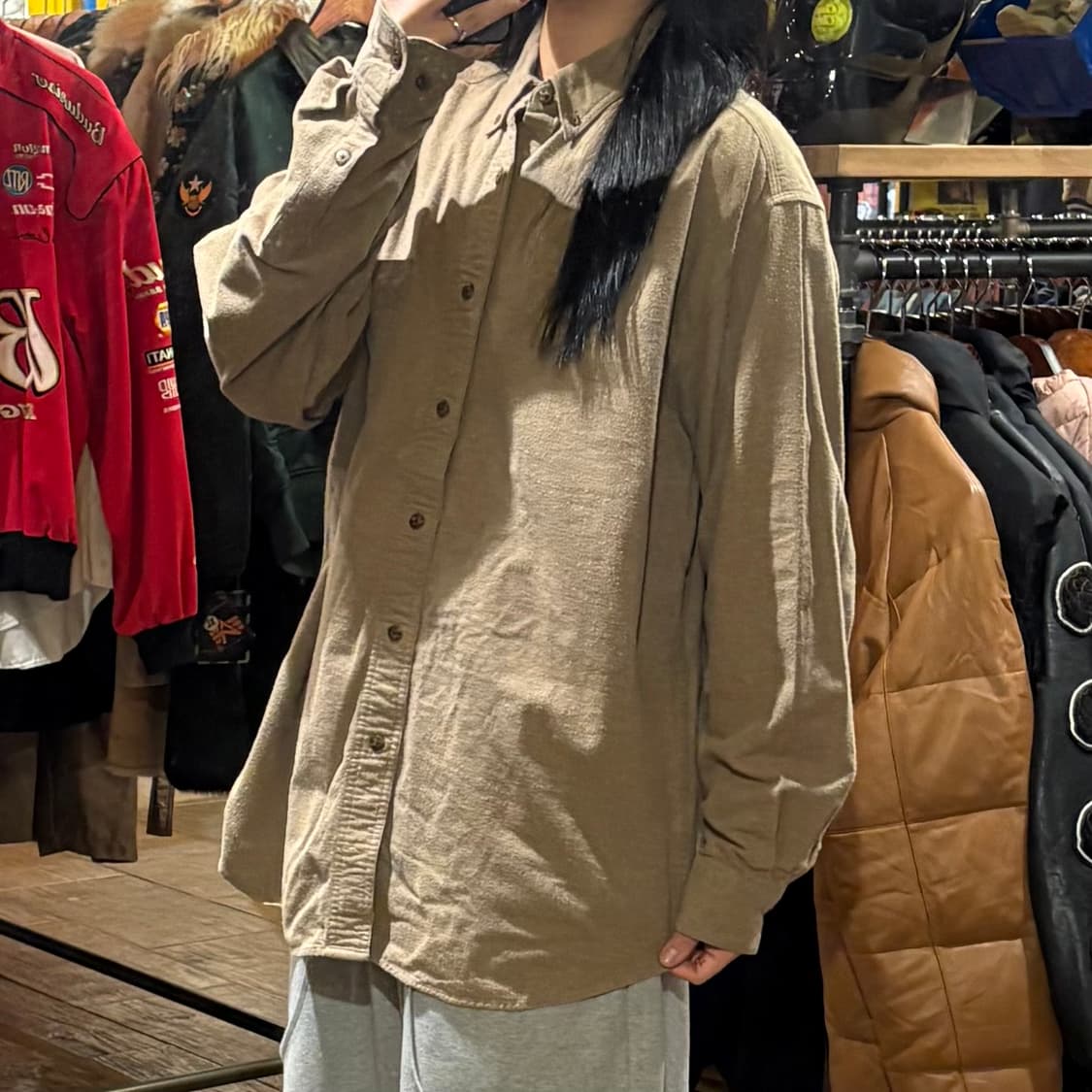 [HI] Carhartt 칼하트 긴팔 셔츠 베이지 상품이미지3
