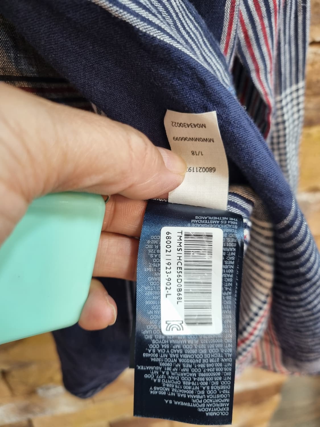 타미힐피거의 프리미엄 리넨 체크 남방 상품이미지4