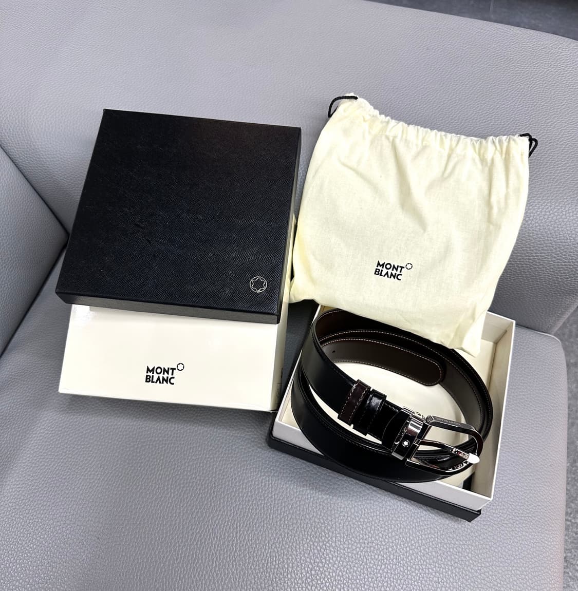 몽블랑 하정우 레더벨트 38157 (새상품) 상품이미지4