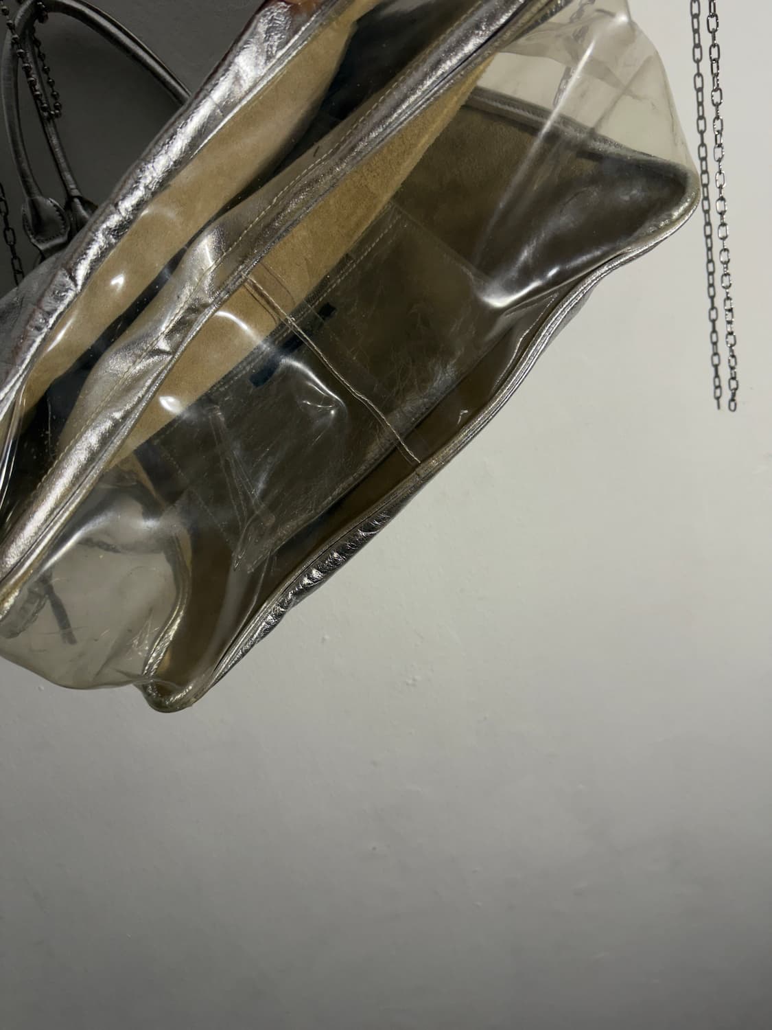 atos lombardini 실버 PVC 빅 모터백 상품이미지4