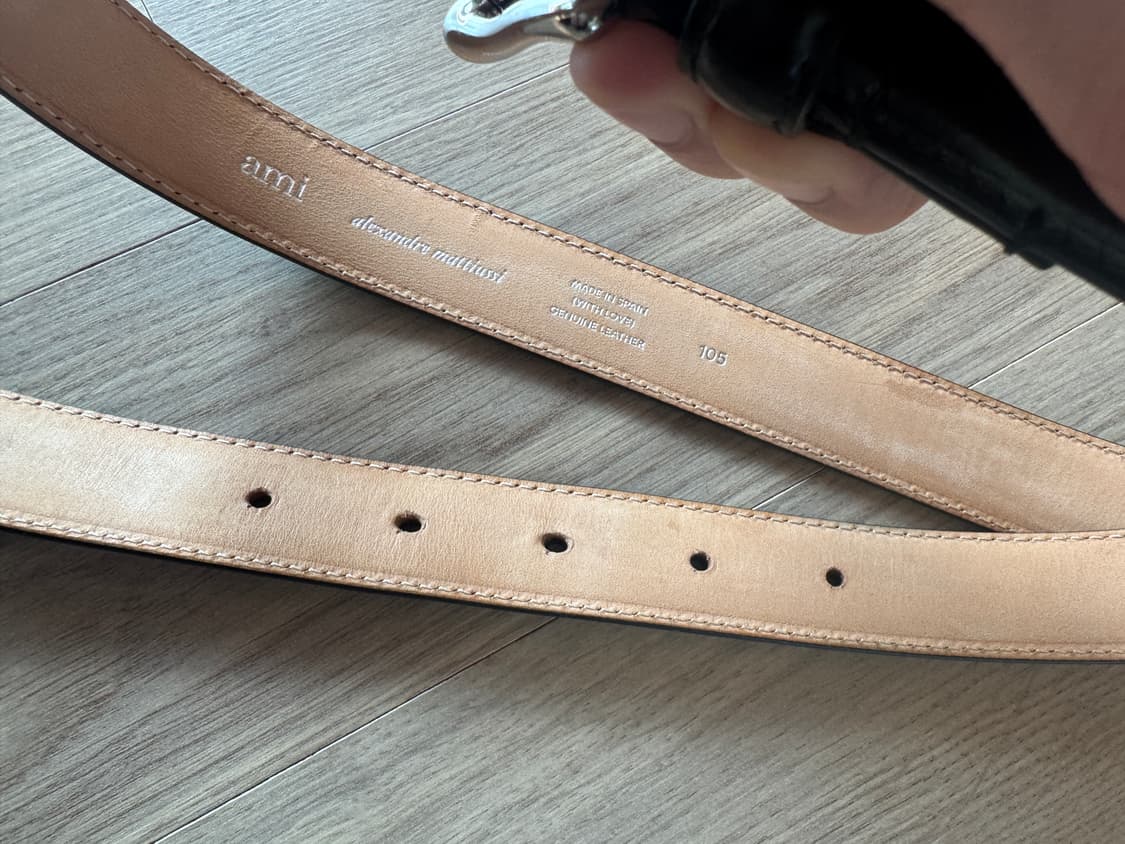 AMI 아미 스몰 로고 2.5cm 벨트 32사이즈 판매 상품이미지4