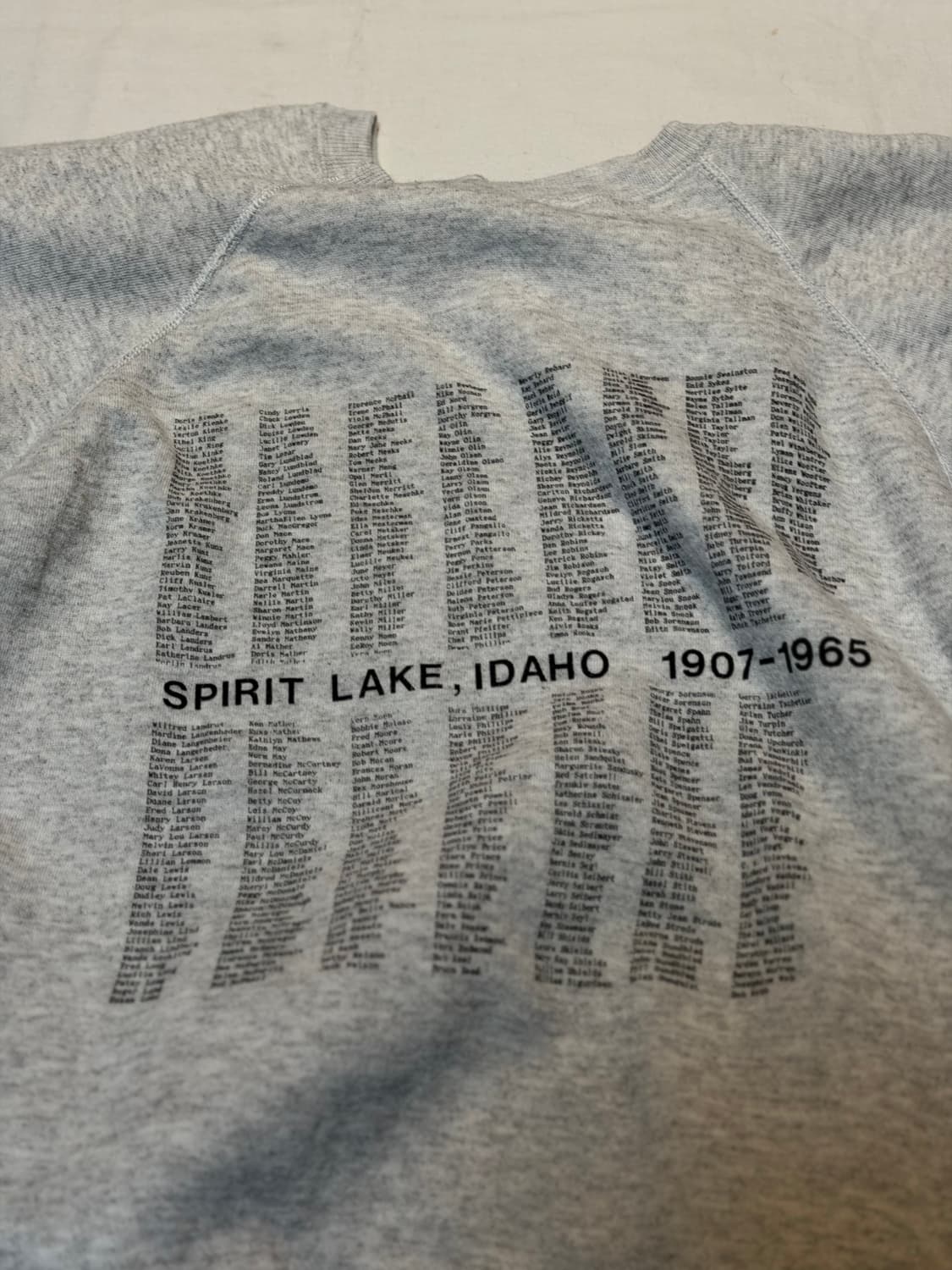 90s USA 헤인즈 맨투맨 스웻셔츠 멜란지 그레이 상품이미지3