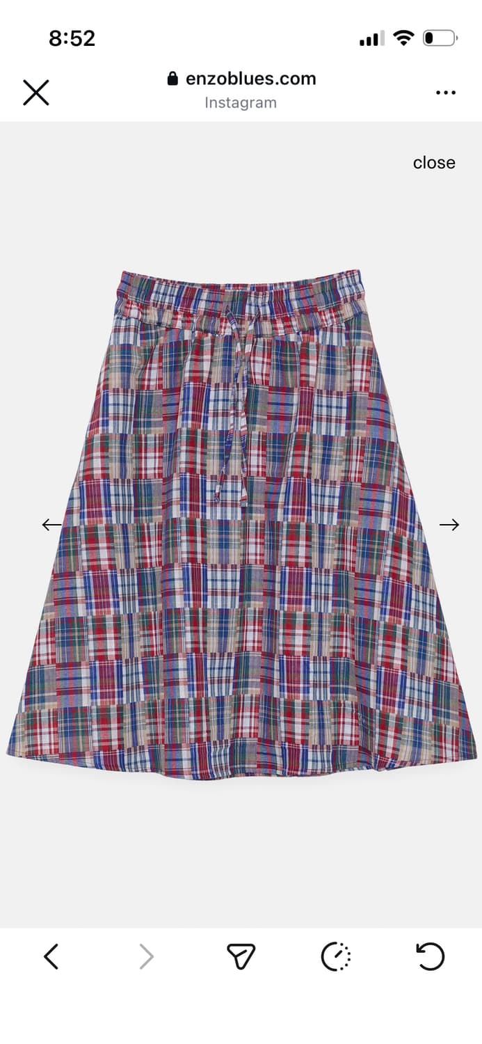 Enzo blues 26ss 체크 스커트 상품이미지3