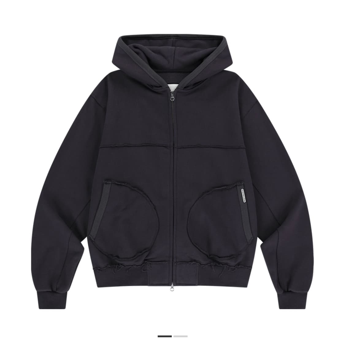 더바이닐하우스 컷 오프 후드 집업 퍼플 L 상품이미지1