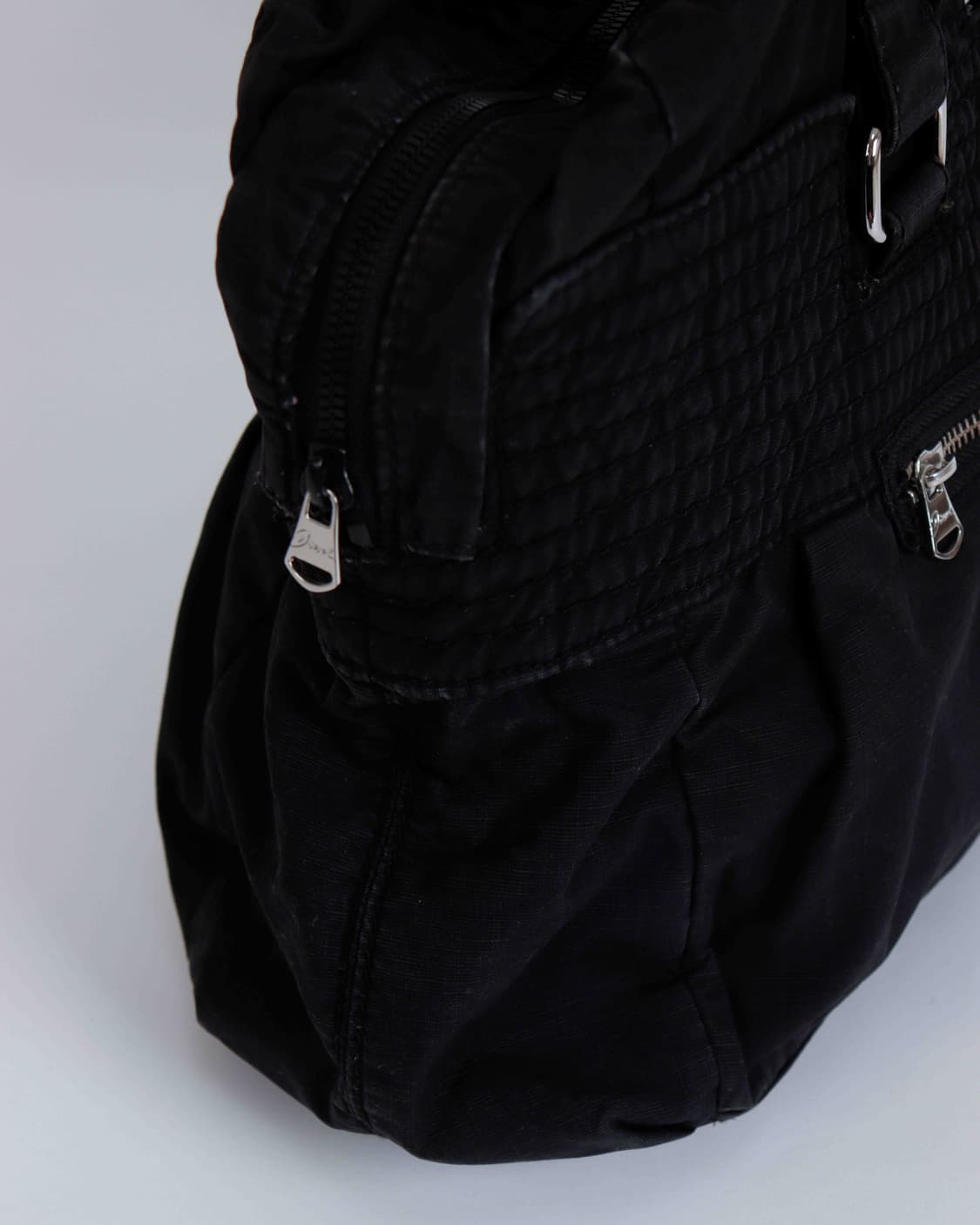 [DIESEL] 플라워 패턴 라이닝 블랙 코튼 숄더백 상품이미지4