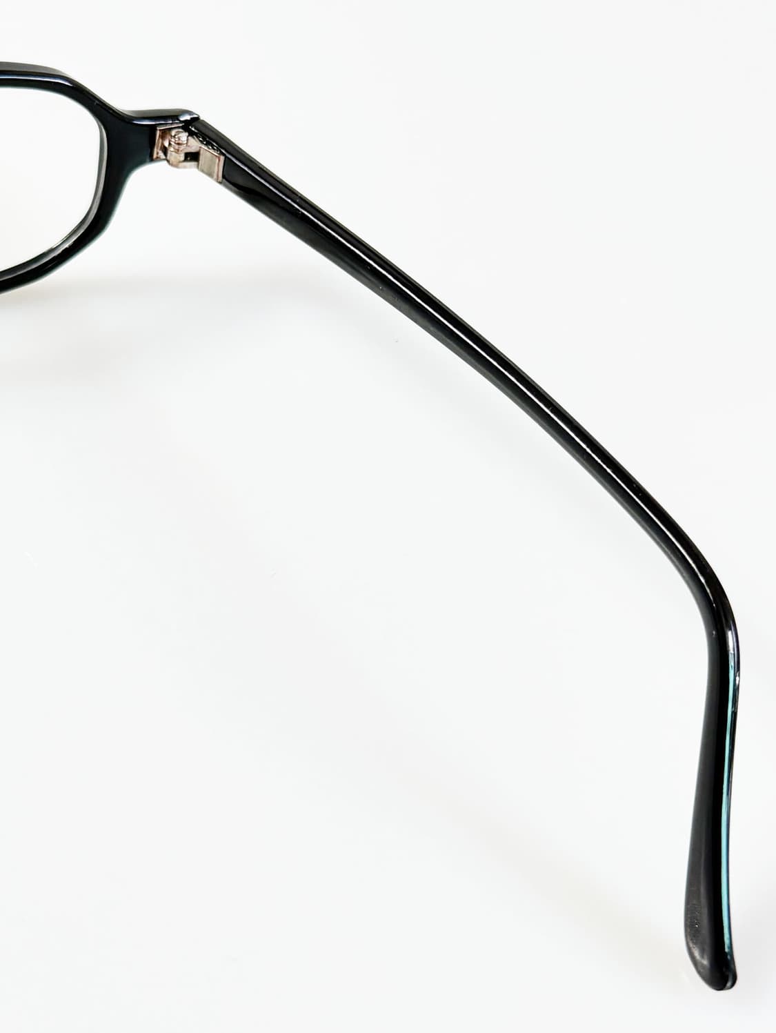 90s 블랙 뿔테 스퀘어 프레임 빈티지 안경 상품이미지6