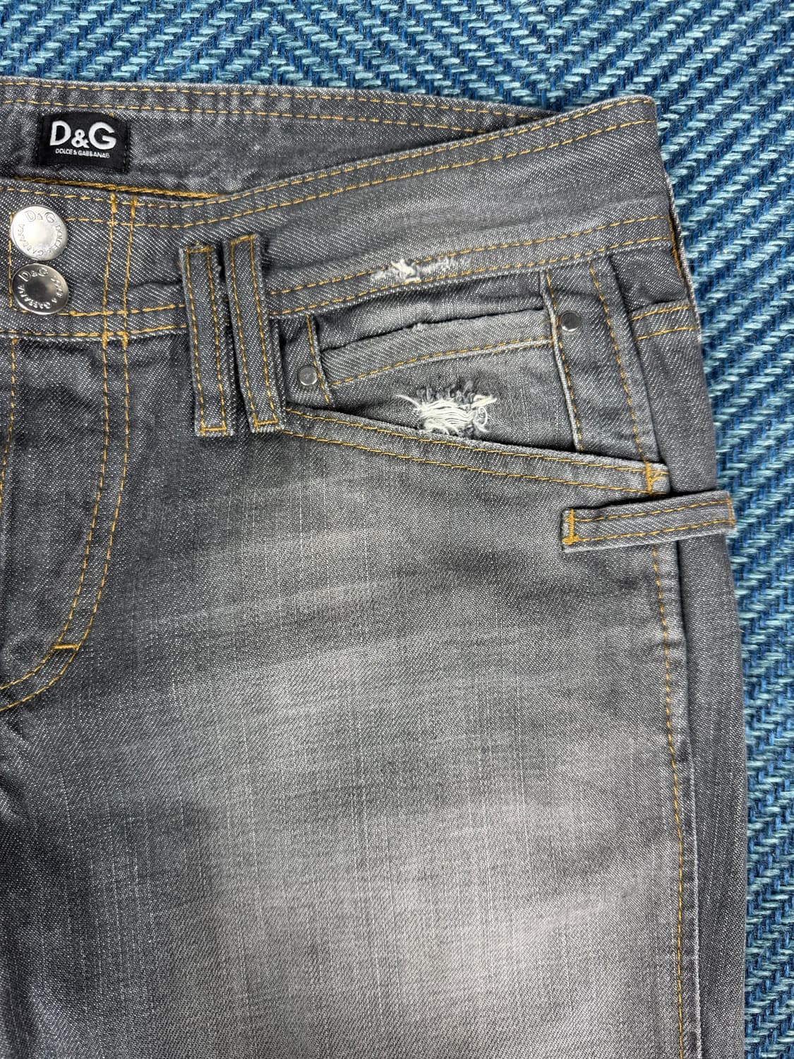 D&G 돌체앤가바나 'POWER' 라인 빈티지 워싱 그레이 데님 상품이미지7