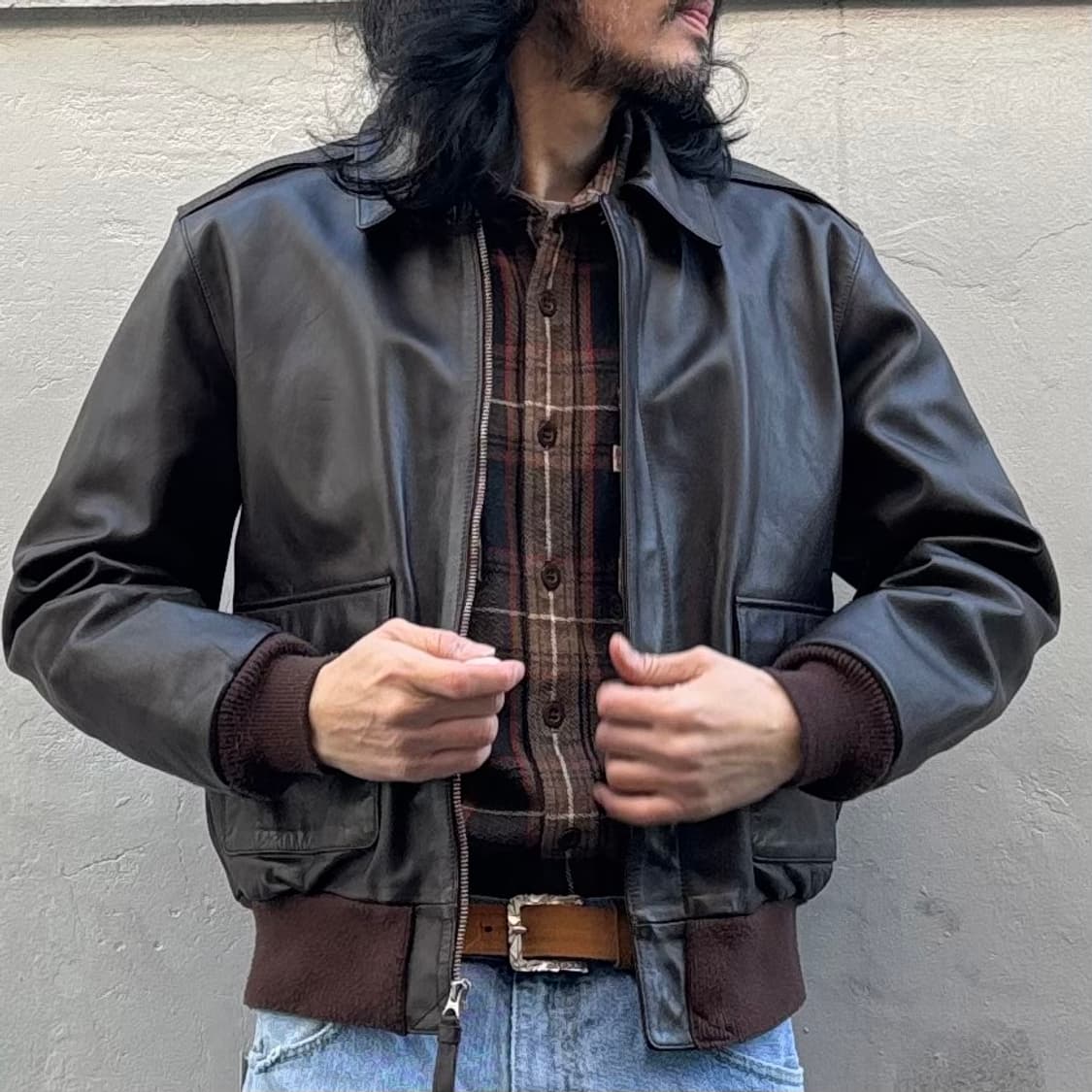 알파 인더스트리 a-2 레더 플라이트 자켓 상품이미지8