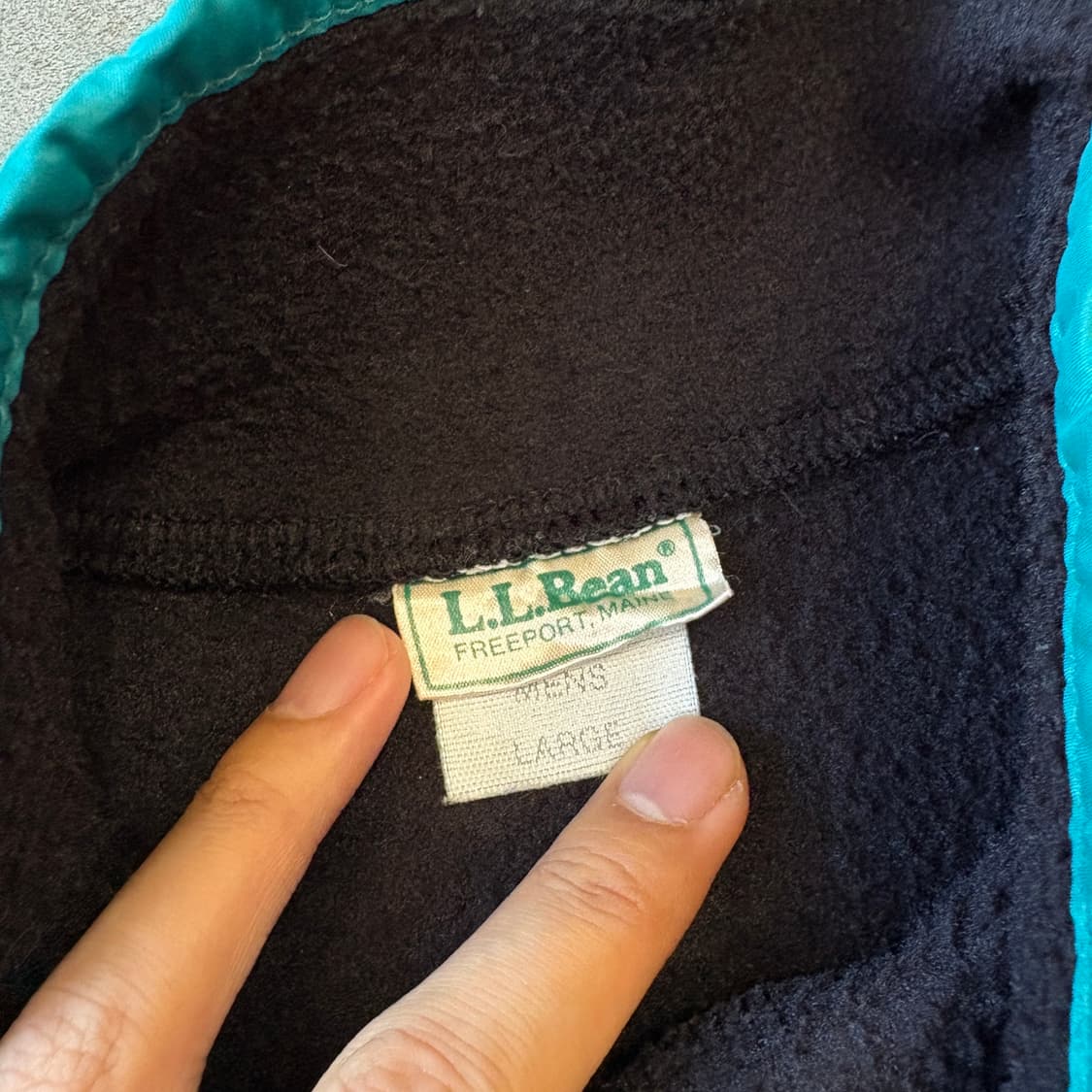 90s L.L.bean  90년대 미국 생산 엘엘빈 블랙 플리스 신칠라 상품이미지5