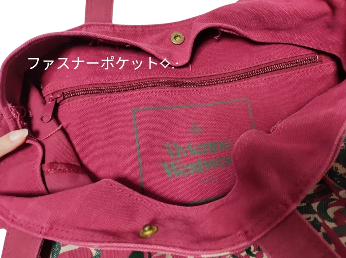 비비안 웨스트우드 레터링 캔버스 토트백 상품이미지4