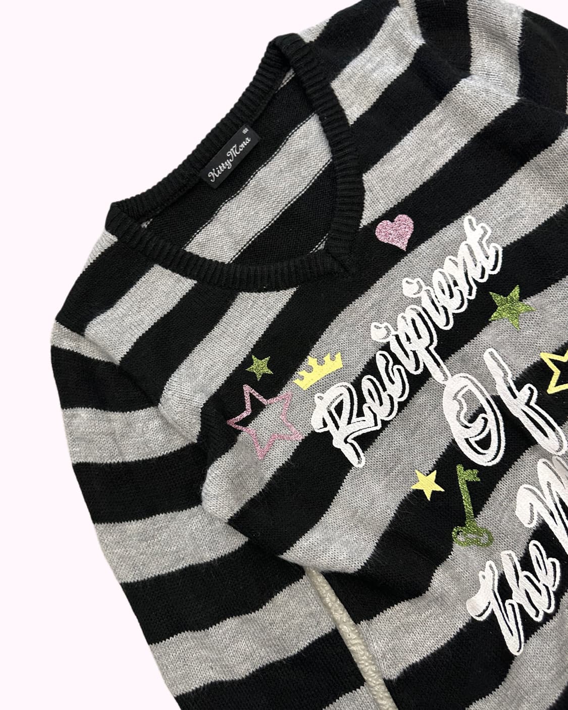 kitsch printing stripe knit 상품이미지3