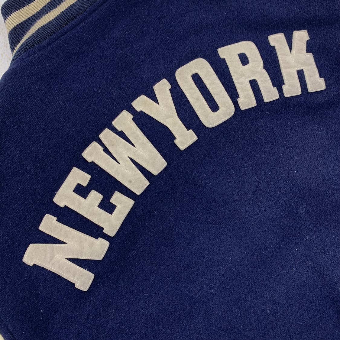 American Pastimes 뉴욕 양키스 레더암 울 바시티 자켓 상품이미지4