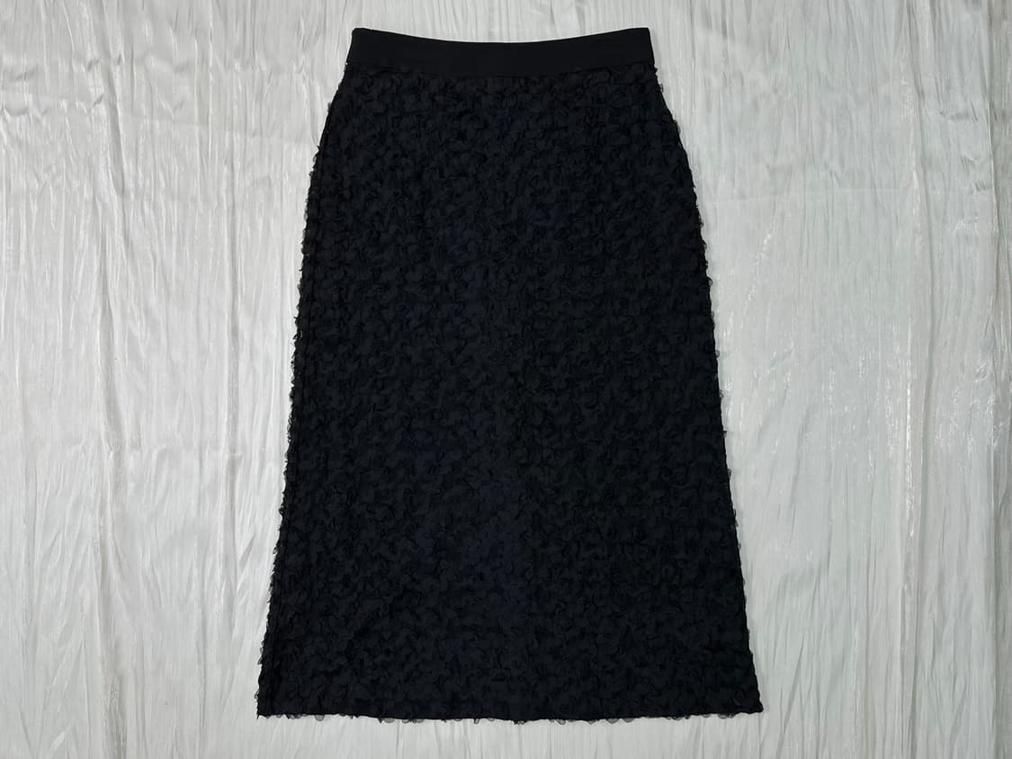 Black flower ruffle lace skirt 상품이미지5