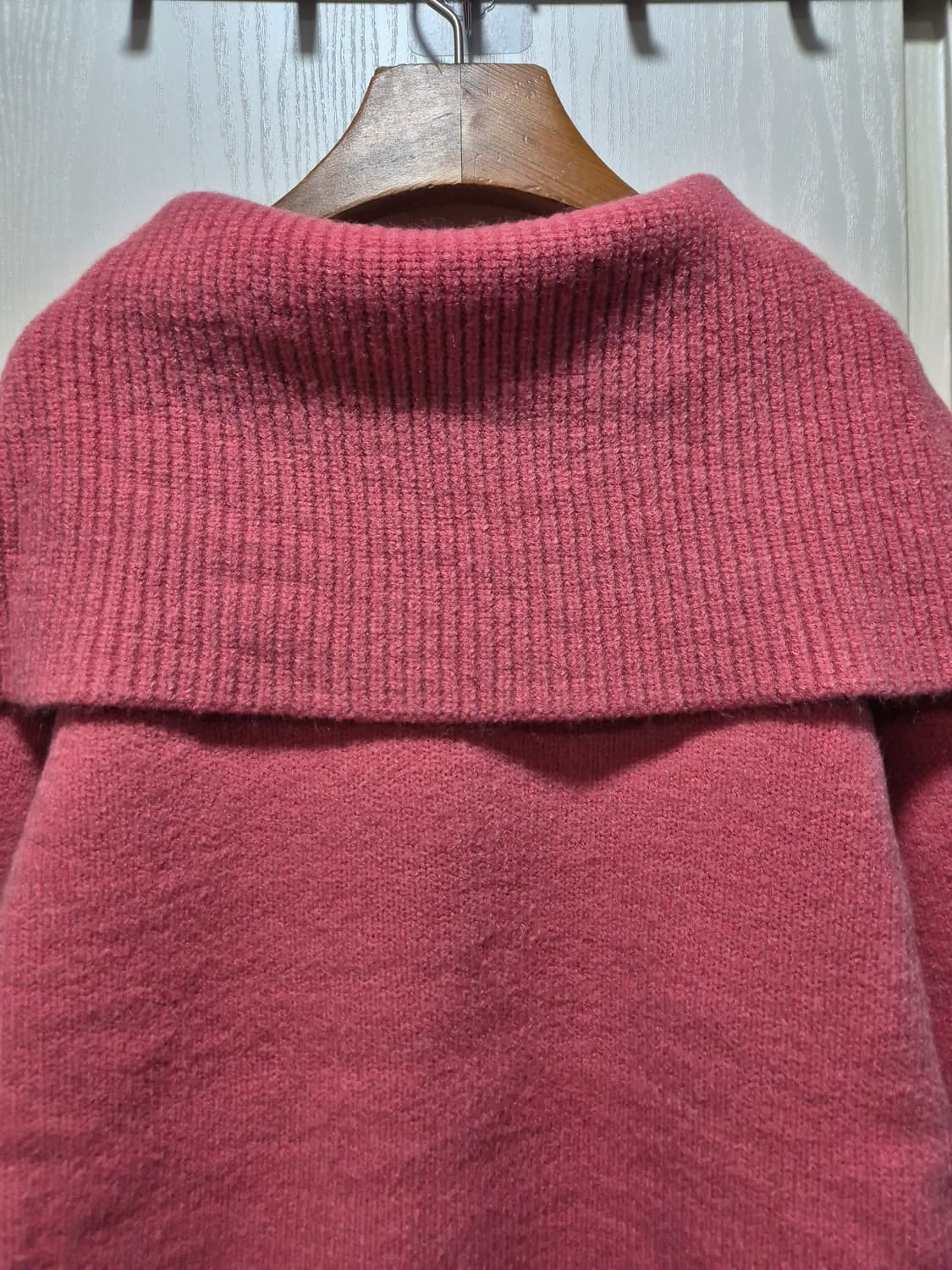 빈티지 핑크 집업 봄 니트 가디건 상품이미지8