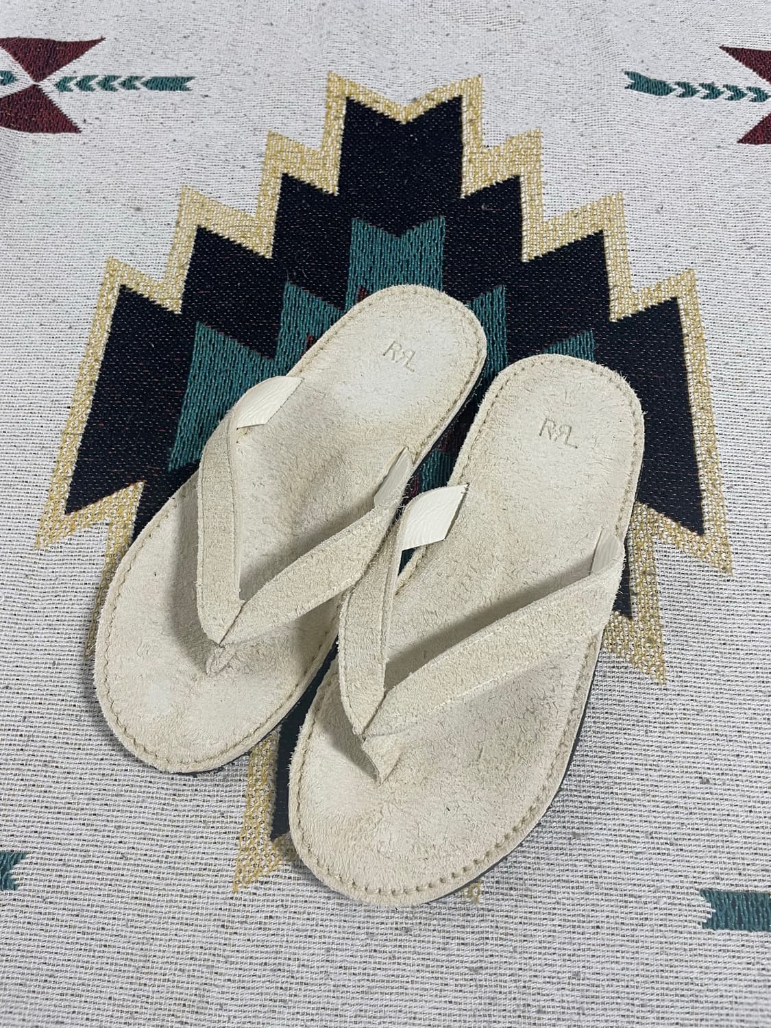 RRL 러프라웃 스웨이드 플립플랍 샌들(8) 상품이미지1