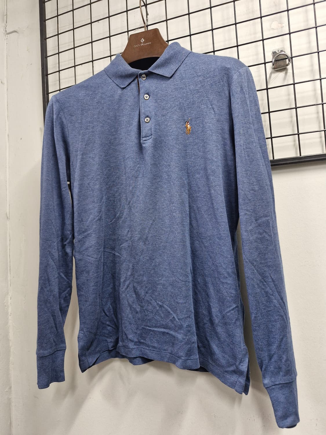 95M 폴로랄프로렌 블루 긴팔 폴로티. 상품이미지3