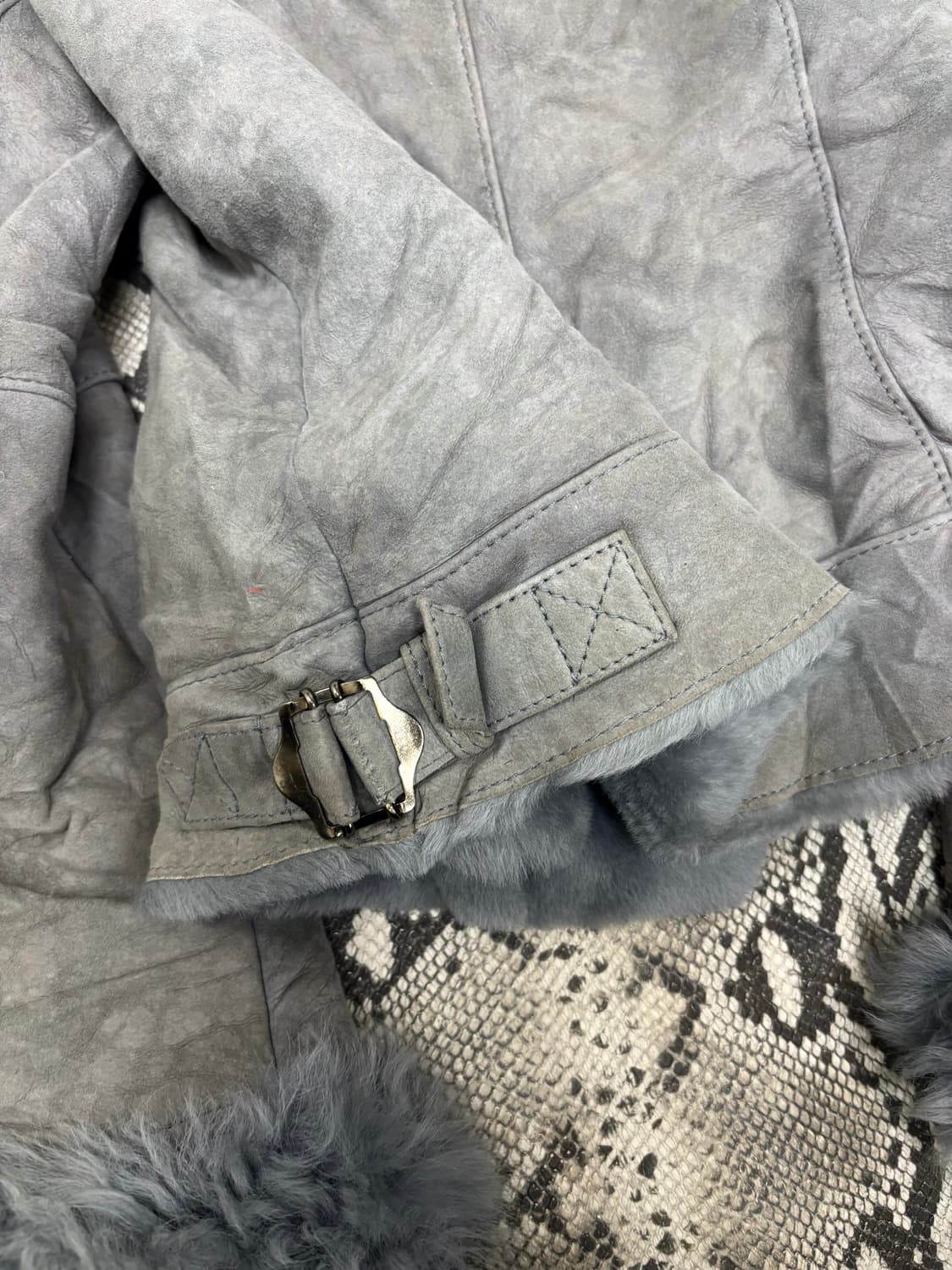Y2K Grey Fur Trimming Jacket 상품이미지10