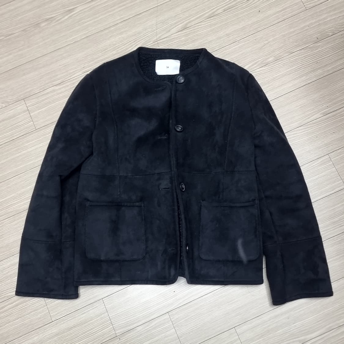 Le 비건스웨이드 뽀글이 블랙자켓(f) 상품이미지1