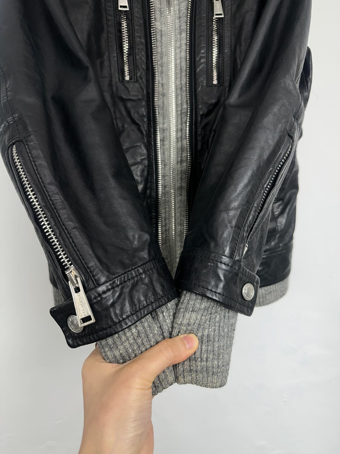 DSQUARED2 Hybrid Knit-Trim Calf Leather  상품이미지3