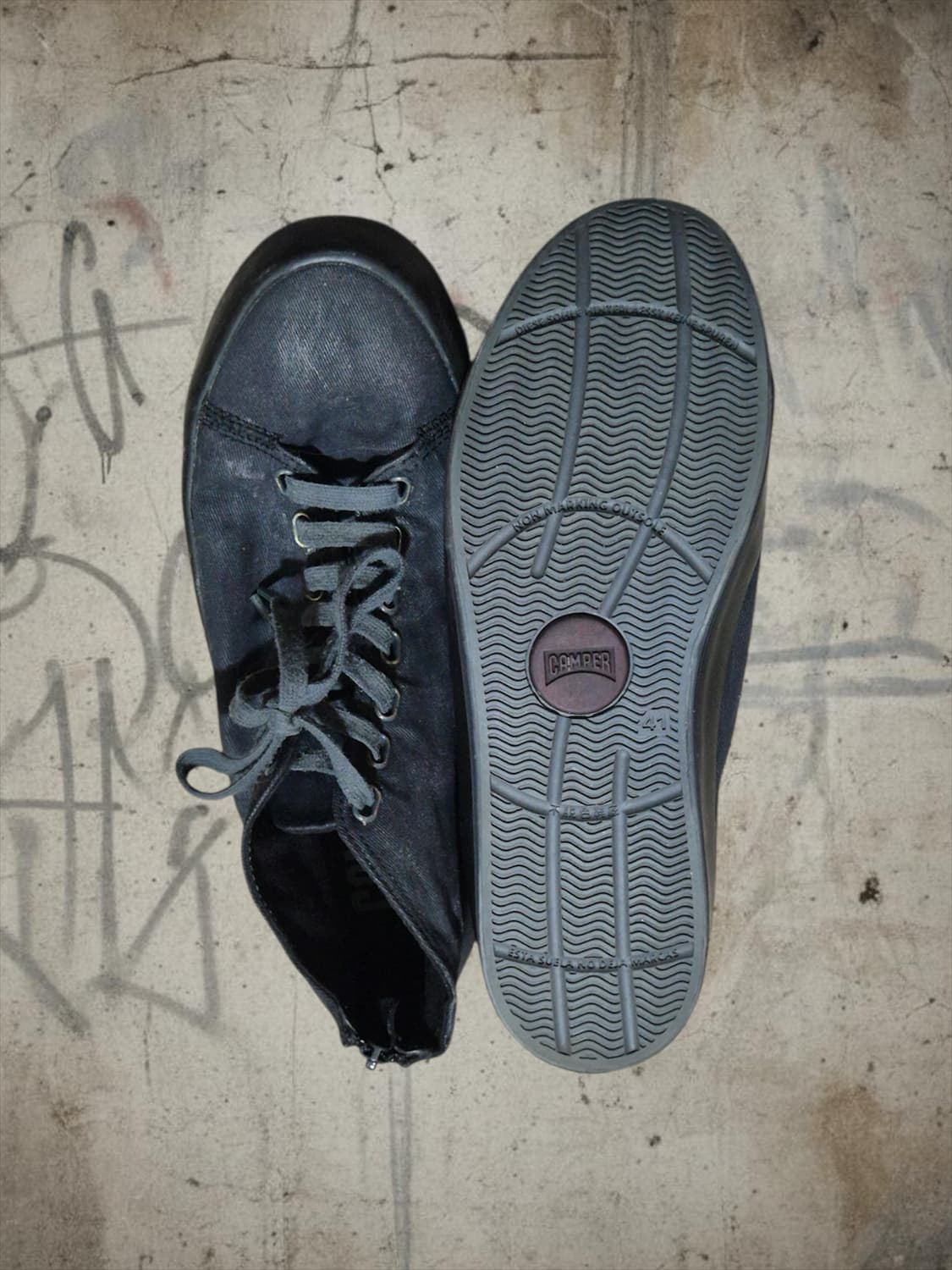 camper wax coated high neck sneakers 상품이미지3