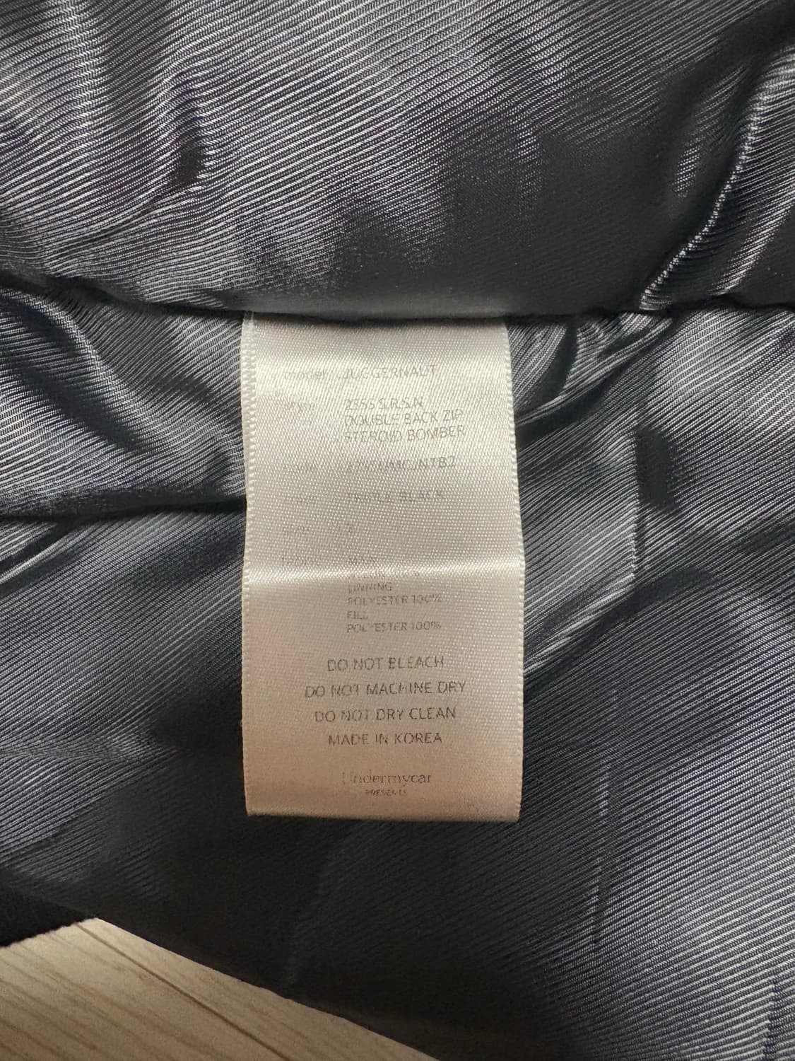 언더마이카 저거넛 더블 백 집 스테로이드 봄버 트리플 블랙 상품이미지4