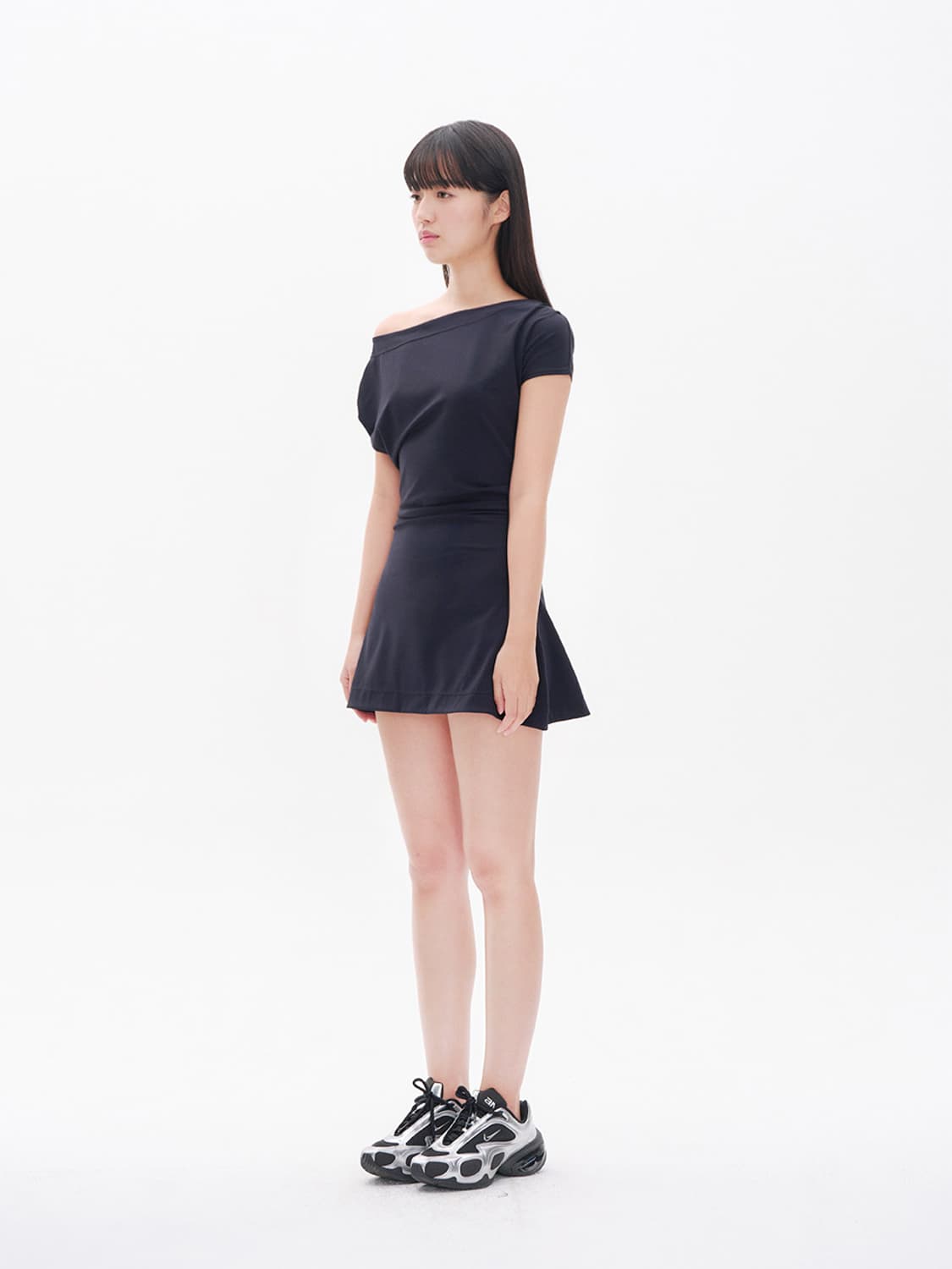 유희 베이직 오프숄더 원피스 s 상품이미지4