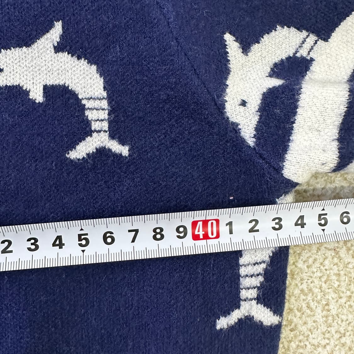 실측확인 고급 돌고래 자수 니트 0323D 상품이미지4