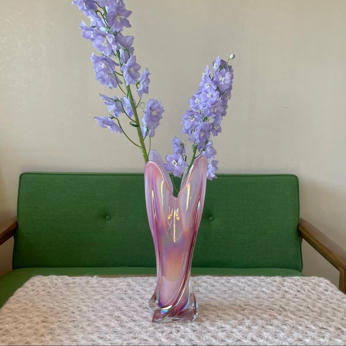 [70’s Vintage Vase] 빈티지 블로운 글라스 돌핀 유리 화병 상품이미지4