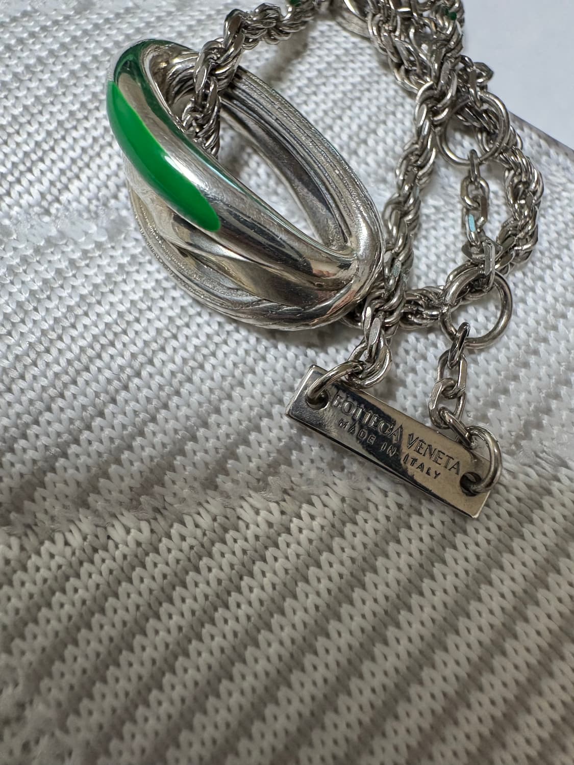 정품)보테가베네타 실버목걸이 상품이미지3