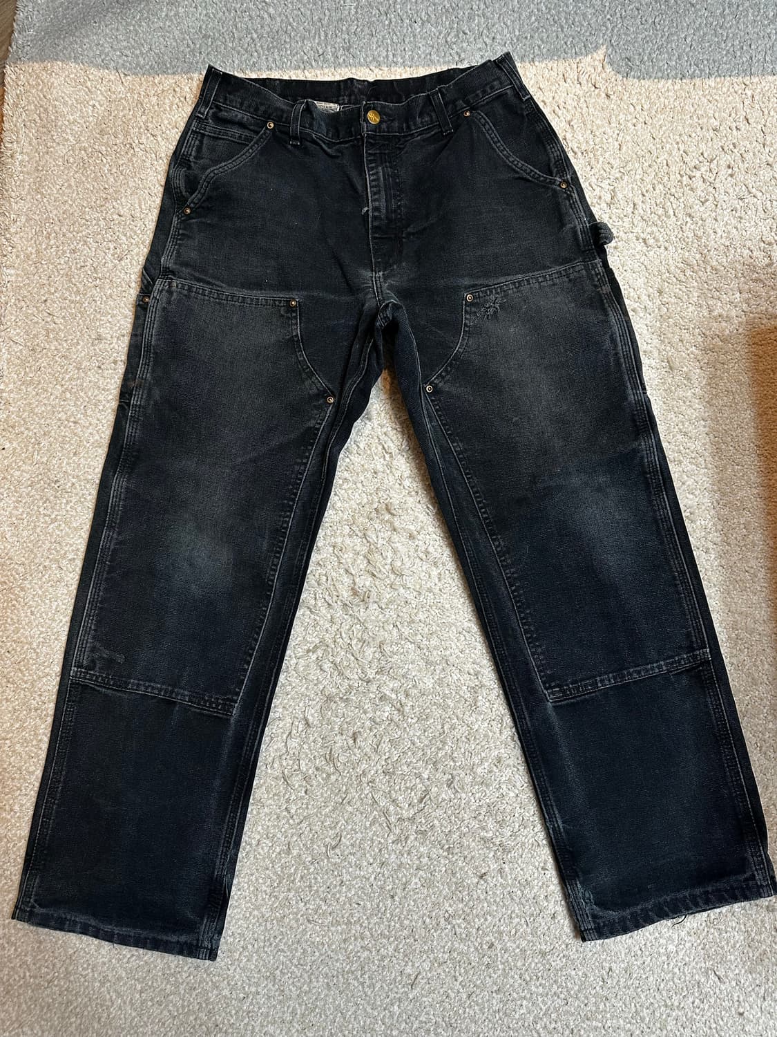 빈티지 칼하트 미국제조 더블니 블랙 33 상품이미지1