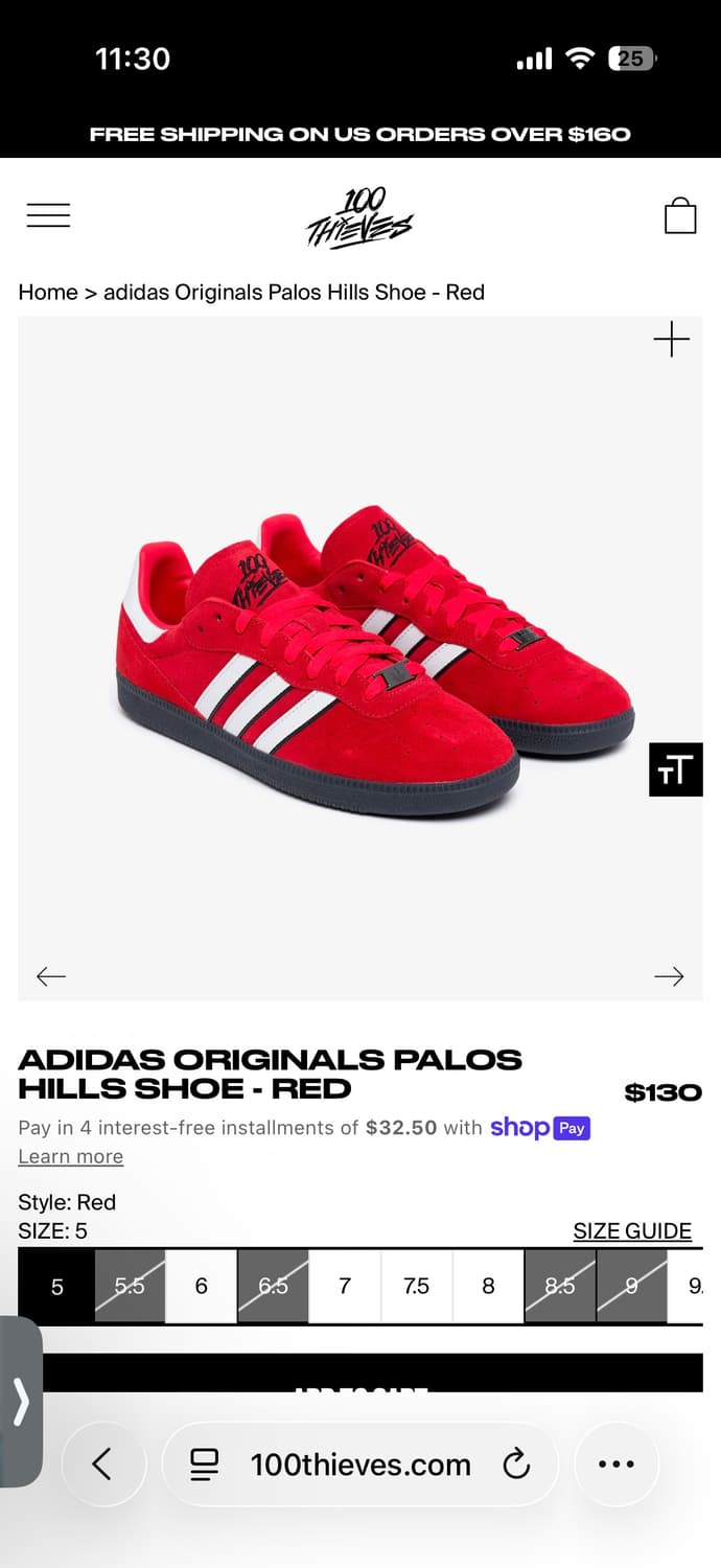 아디다스 palos hills shoes red us 6 240 상품이미지1